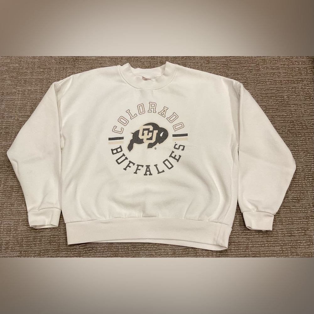 Women's Gameday Couture White Colorado Buffaloes Vintage Days Perfect Crew - M